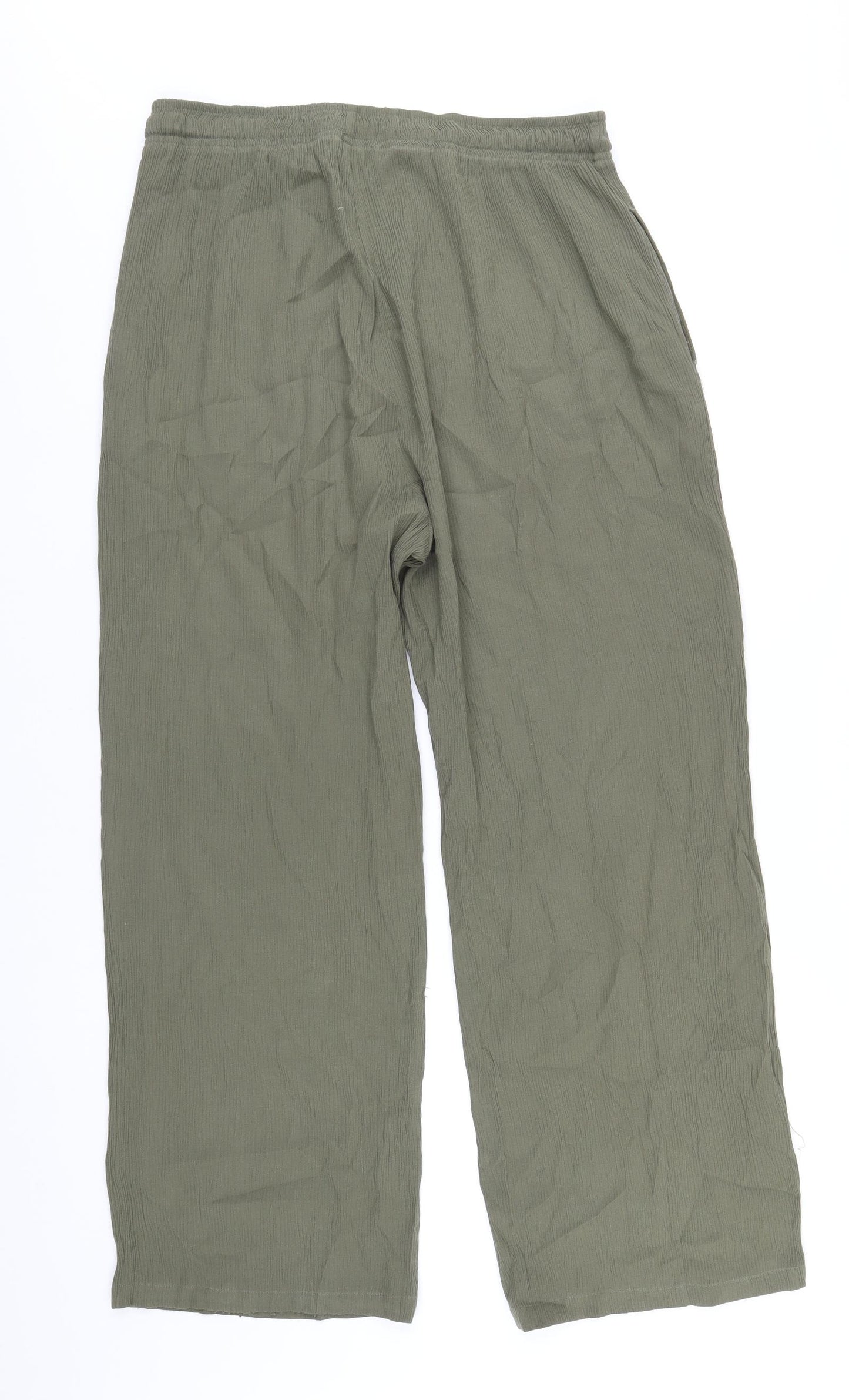 Damart Womens Green Viscose Trousers Size 20 L27 in Regular