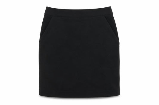 New Look Girls Black Polyester A-Line Skirt Size 12 Years Regular Zip