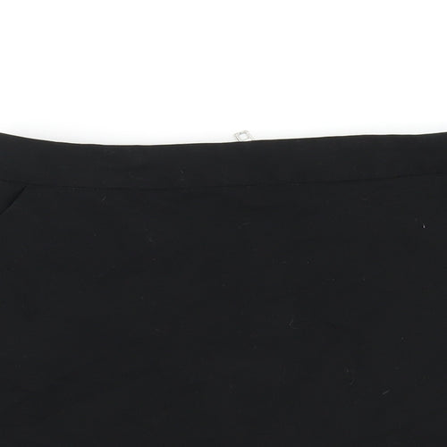 New Look Girls Black Polyester A-Line Skirt Size 12 Years Regular Zip