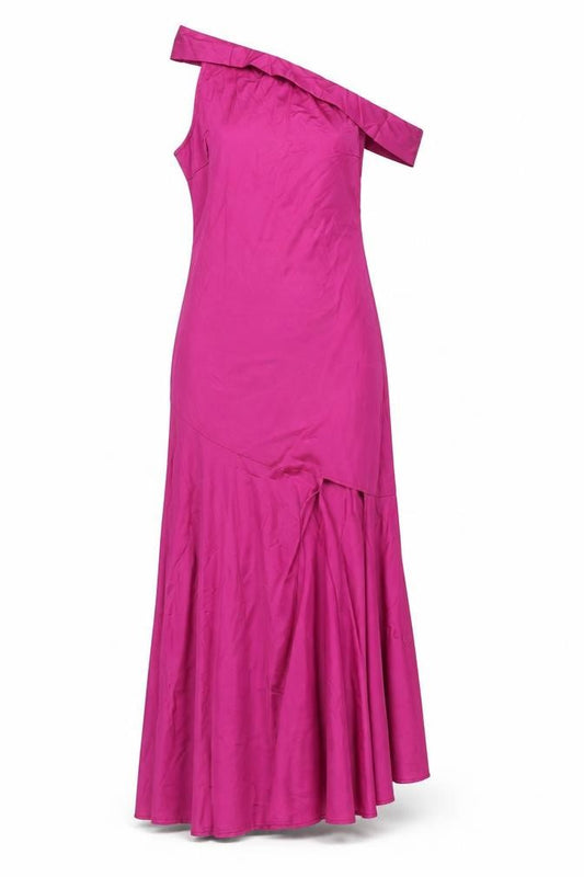 NB Avenue Womens Pink Polyester Maxi Size 10 Off the Shoulder Zip