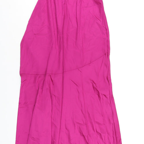NB Avenue Womens Pink Polyester Maxi Size 10 Off the Shoulder Zip