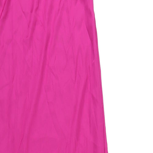 NB Avenue Womens Pink Polyester Maxi Size 10 Off the Shoulder Zip