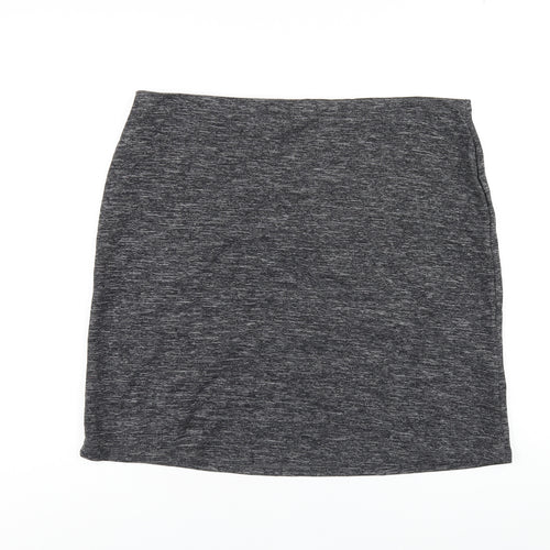 Marks and Spencer Womens Grey Polyamide A-Line Skirt Size 18