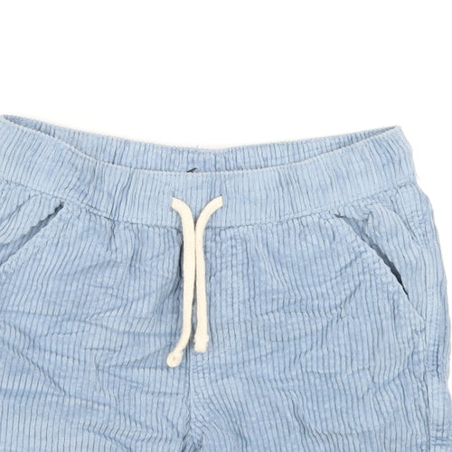 Marks and Spencer Boys Blue Cotton Bermuda Shorts Size 8-9 Years Regular Drawstring