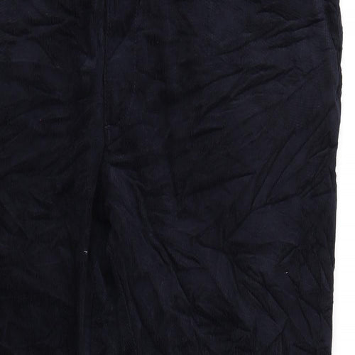 Marks and Spencer Mens Blue Cotton Trousers Size 42 in L29 in Regular Zip