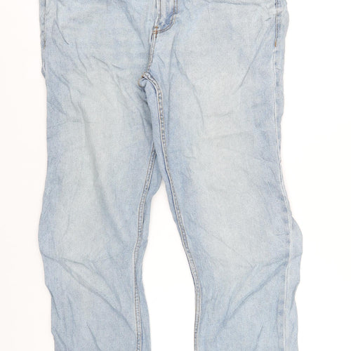 Maine Mens Blue Cotton Straight Jeans Size 34 in L29 in Regular Zip