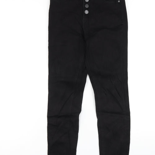 Paige Womens Black Cotton Skinny Jeans Size 26 in L28 in Regular Button