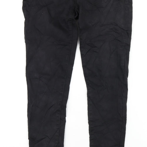 Mango Womens Black Cotton Skinny Jeans Size 6 L31 in Regular Zip