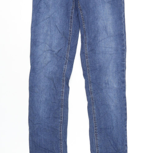 River Island Womens Blue Cotton Skinny Jeans Size 6 L31 in Regular Zip