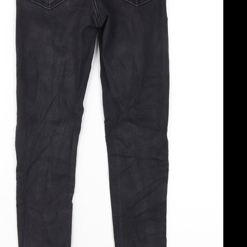 Denim & Co. Womens Black Cotton Skinny Jeans Size 8 L27 in Regular Zip