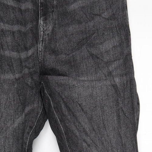 NEXT Mens Grey Cotton Straight Jeans Size 34 in L30 in Slim Zip