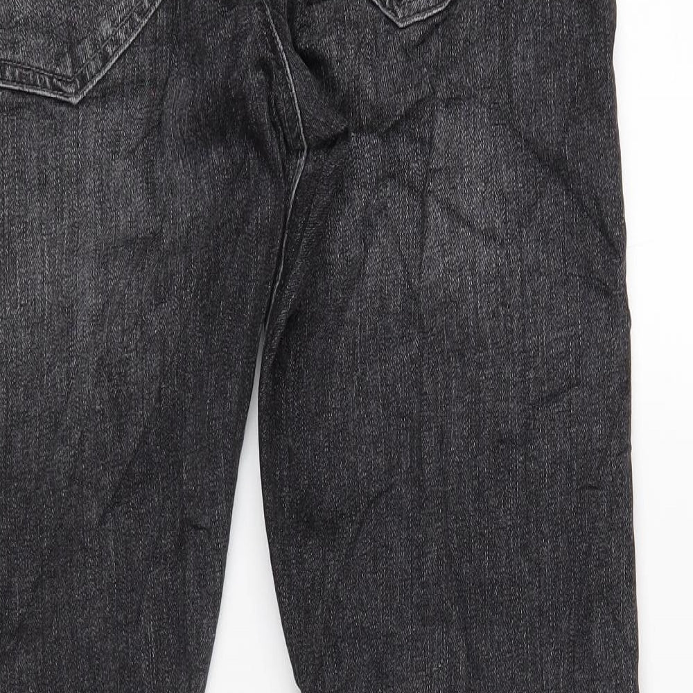 NEXT Mens Grey Cotton Straight Jeans Size 34 in L30 in Slim Zip