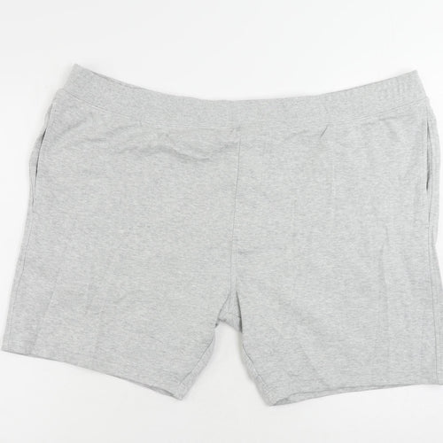 Autograph Mens Grey Cotton Sweat Shorts Size 3XL L8 in Regular Drawstring