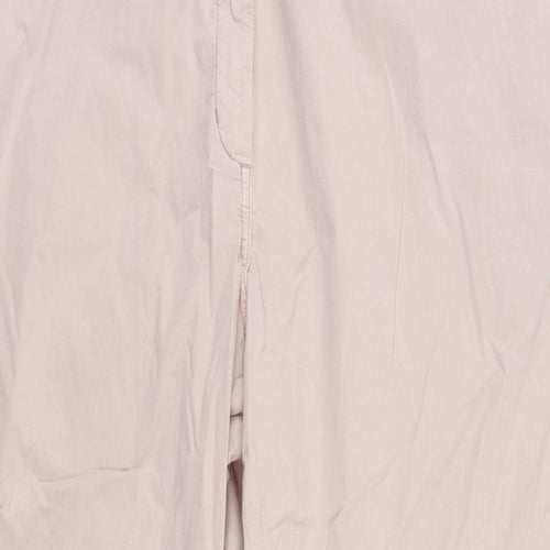 Marks and Spencer Womens Pink Cotton Chino Trousers Size 20 L24 in Regular Zip