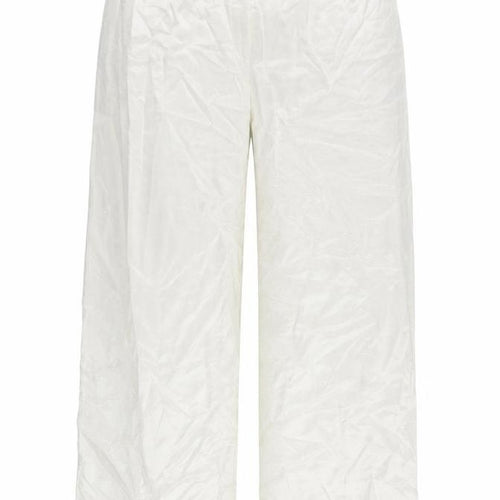 Marks and Spencer Womens White Viscose Trousers Size 24 L29 in Regular Zip