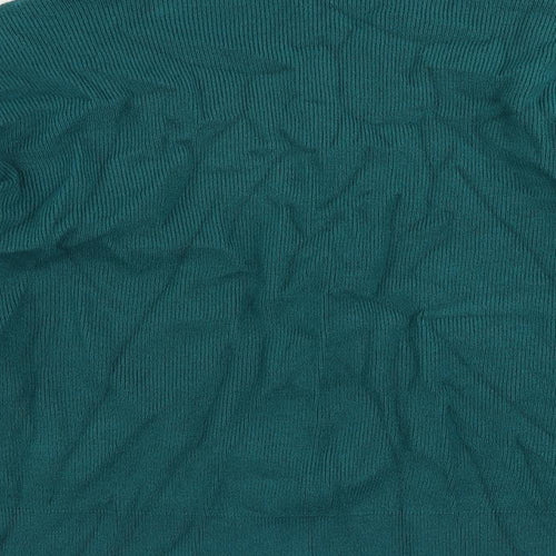 Marks and Spencer Womens Green V-Neck Viscose Cardigan Jumper Size M