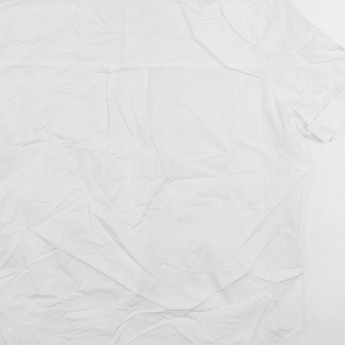Marks and Spencer Womens White Cotton Basic Button-Up Size 6 Collared
