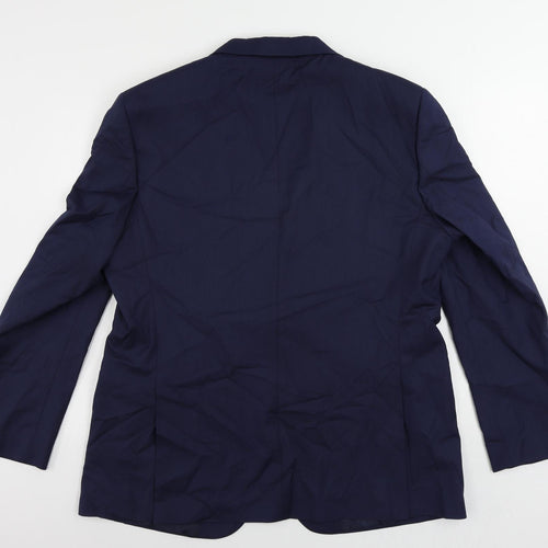 Marks and Spencer Mens Blue Polyester Jacket Suit Jacket Size 44 Regular
