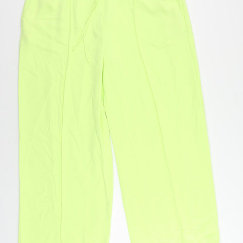 Marks and Spencer Womens Green Polyester Trousers Size 20 L29 in Regular Drawstring