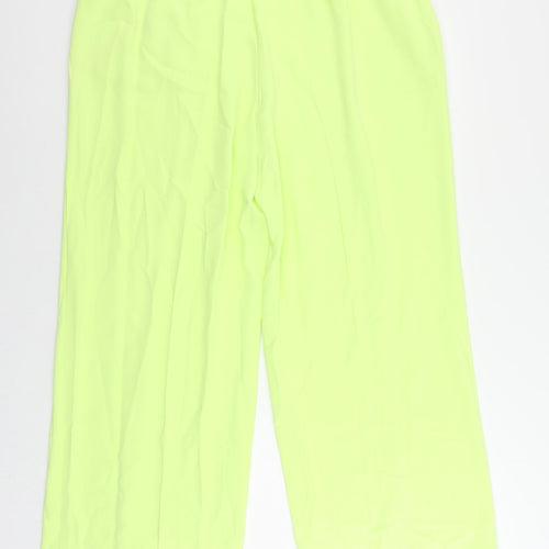 Marks and Spencer Womens Green Polyester Trousers Size 20 L29 in Regular Drawstring