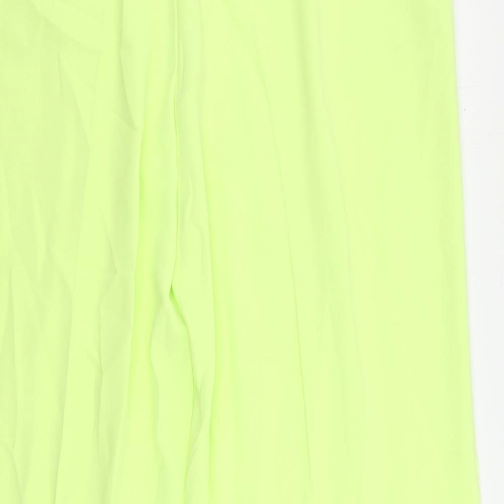 Marks and Spencer Womens Green Polyester Trousers Size 20 L29 in Regular Drawstring