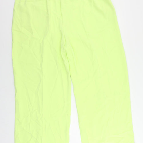 Marks and Spencer Womens Green Polyester Trousers Size 20 L30 in Regular Drawstring