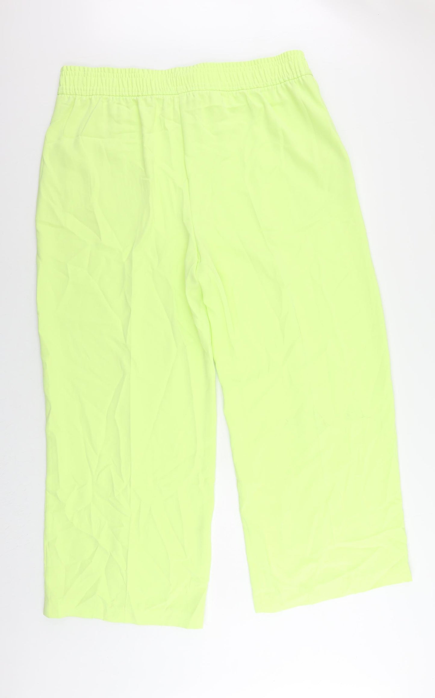 Marks and Spencer Womens Green Polyester Trousers Size 20 L30 in Regular Drawstring