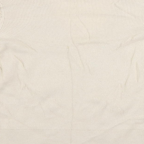 Marks and Spencer Womens Beige V-Neck Viscose Cardigan Jumper Size 20