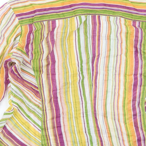 Weekend Max Mara Womens Multicoloured Striped 100% Cotton Basic Button-Up Size L Collared