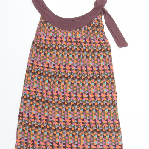 La Redoute Womens Multicoloured Geometric Viscose Basic Tank Size 10 Round Neck