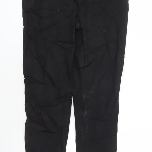 Marks and Spencer Womens Black Cotton Skinny Jeans Size 10 L27 in Regular Zip - Pockets