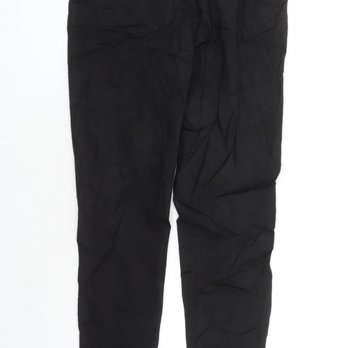 Marks and Spencer Womens Black Cotton Skinny Jeans Size 10 L27 in Regular Zip - Pockets