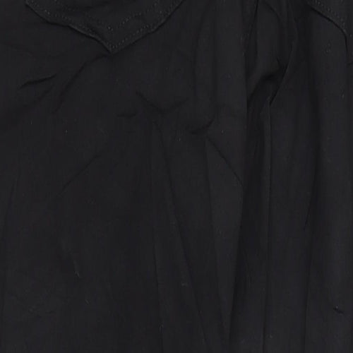 Marks and Spencer Womens Black Cotton Skinny Jeans Size 10 L27 in Regular Zip - Pockets