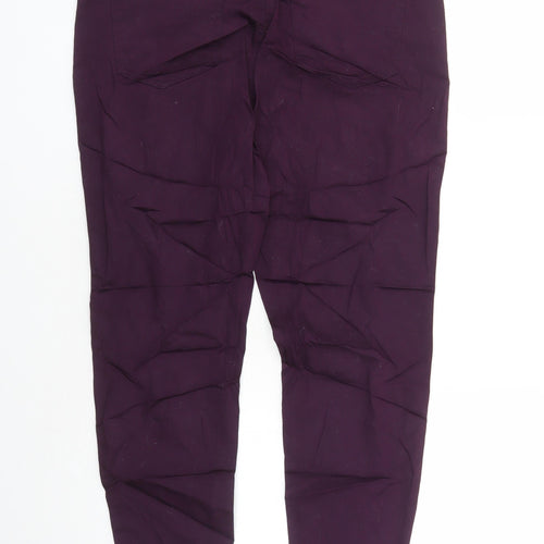 Marks and Spencer Womens Purple Cotton Jegging Jeans Size 16 L26 in Regular - Elasticated Waist