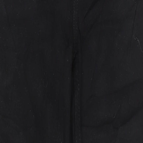 Marks and Spencer Womens Black Cotton Straight Jeans Size 10 L32 in Regular Zip - Long Leg