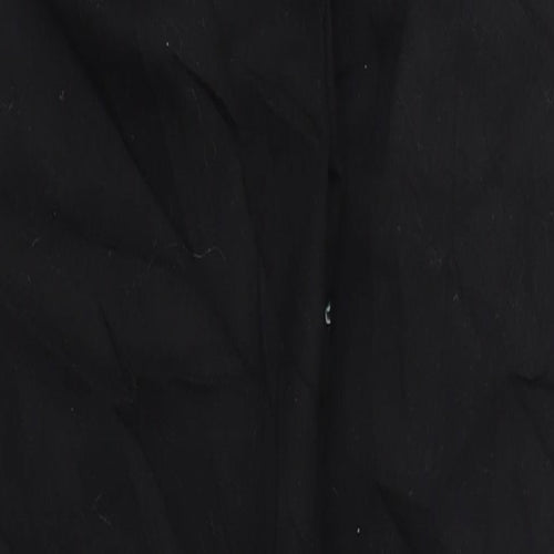 Marks and Spencer Womens Black Cotton Straight Jeans Size 10 L32 in Regular Zip - Long Leg