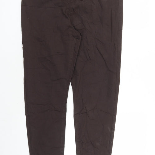 Marks and Spencer Womens Brown Cotton Jegging Jeans Size 16 L29 in Regular - Elasticated Waist