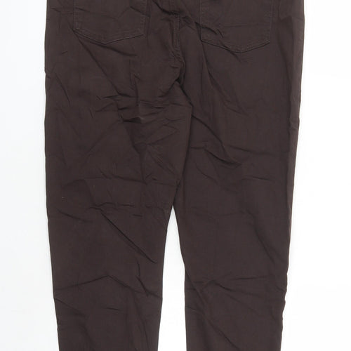 Marks and Spencer Womens Brown Cotton Jegging Jeans Size 16 L29 in Regular - Elasticated Waist