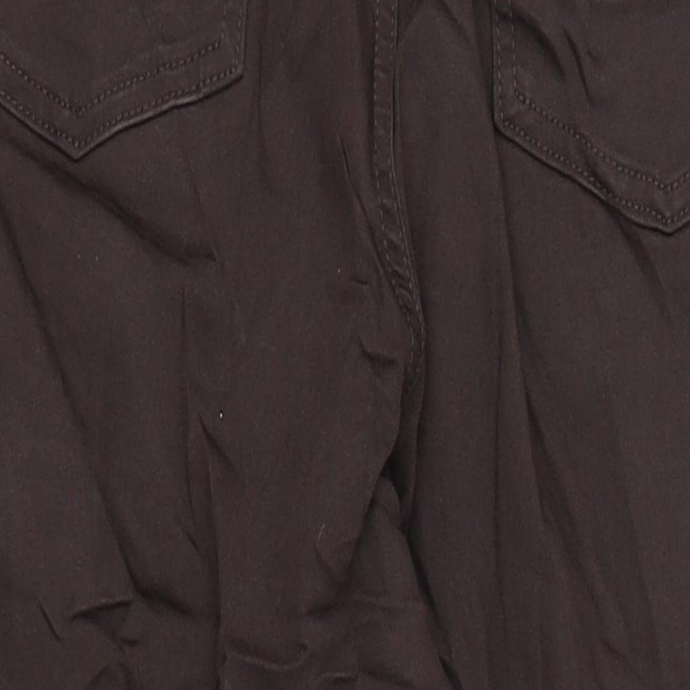 Marks and Spencer Womens Brown Cotton Jegging Jeans Size 16 L29 in Regular - Elasticated Waist