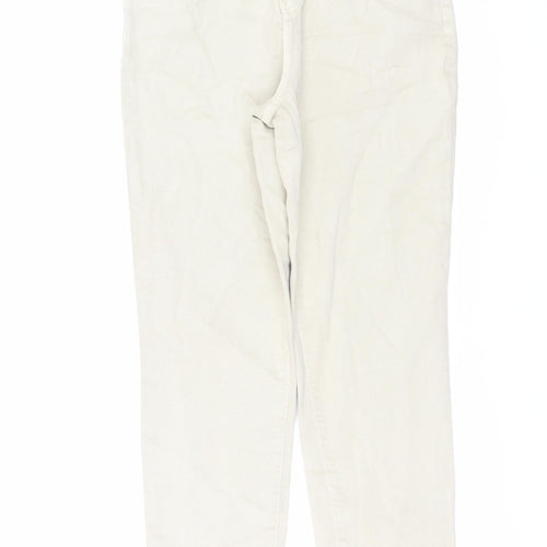 TU Womens Beige Cotton Mom Jeans Size 12 L29 in Regular Button