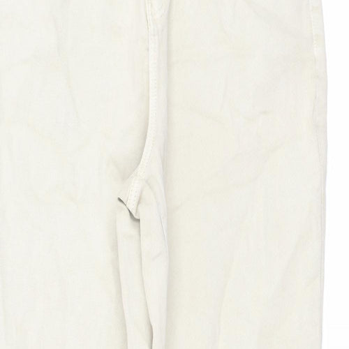 TU Womens Beige Cotton Mom Jeans Size 12 L29 in Regular Button