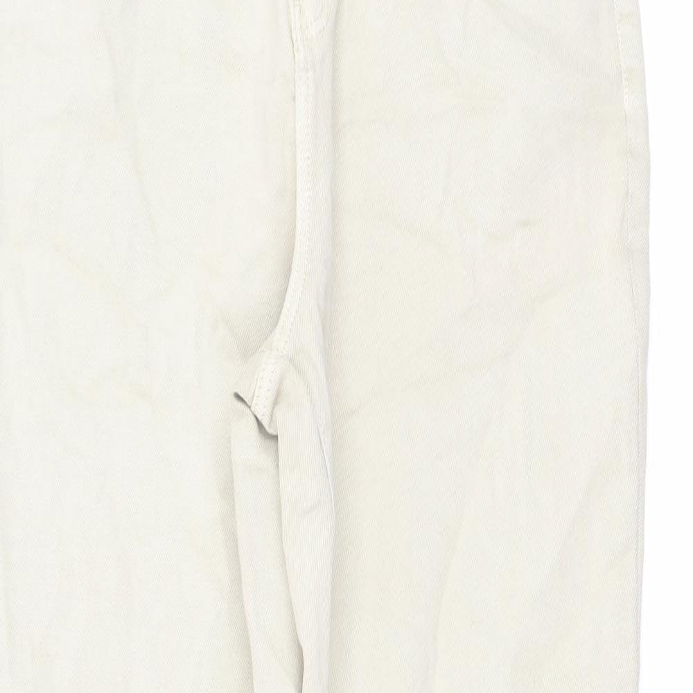 TU Womens Beige Cotton Mom Jeans Size 12 L29 in Regular Button