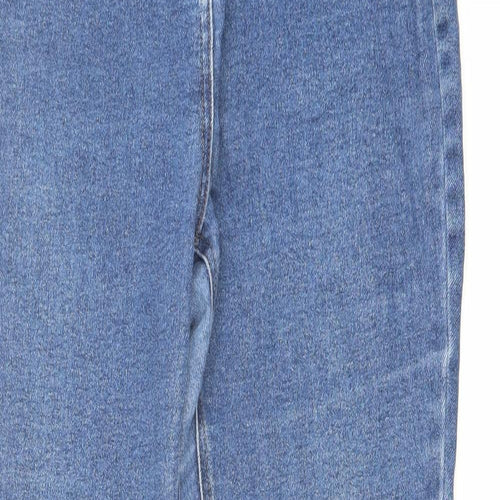NEXT Womens Blue Cotton Skinny Jeans Size 14 L30 in Regular Button