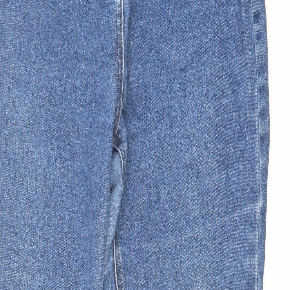 NEXT Womens Blue Cotton Skinny Jeans Size 14 L30 in Regular Button