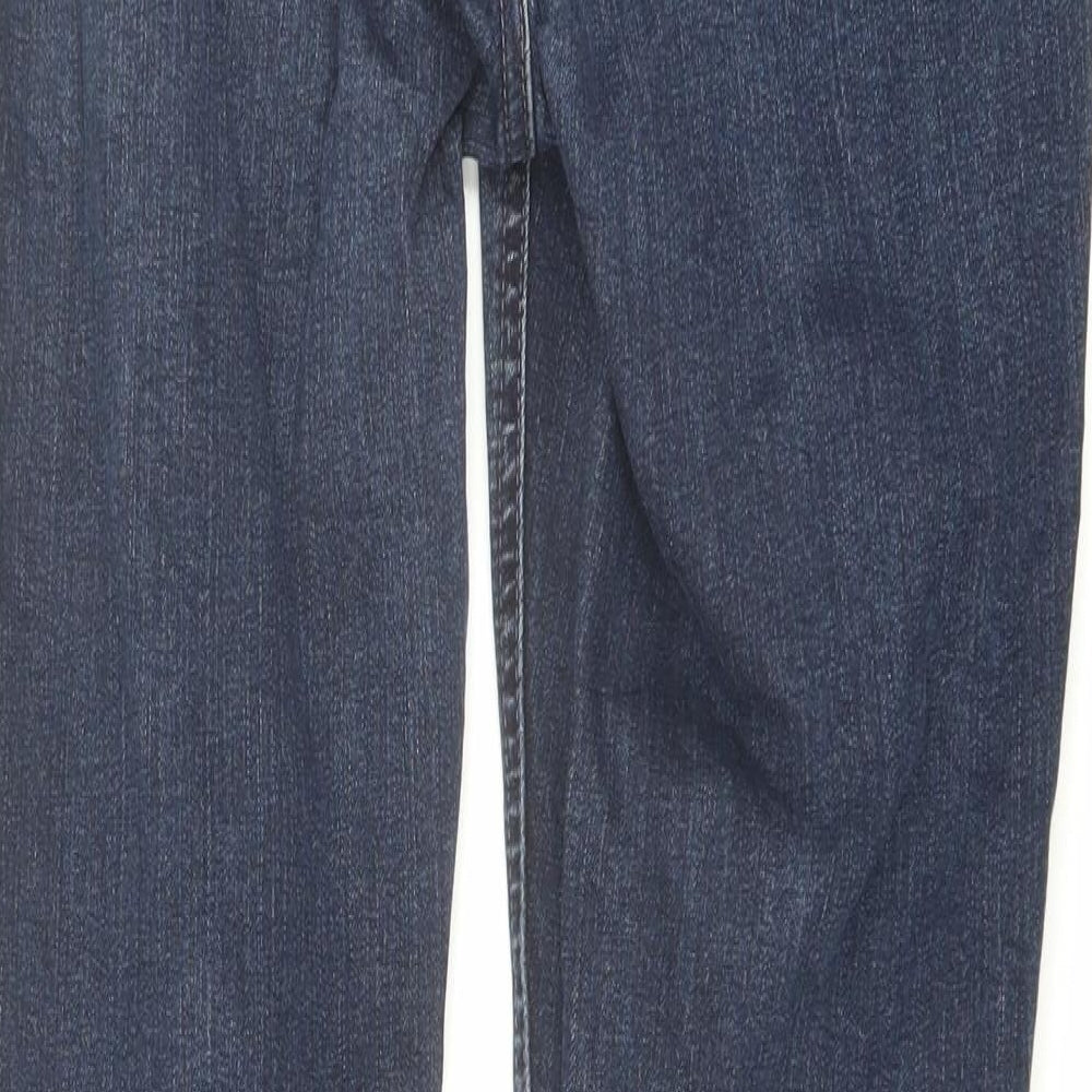Pure Womens Blue Cotton Skinny Jeans Size 12 L30 in Regular Button