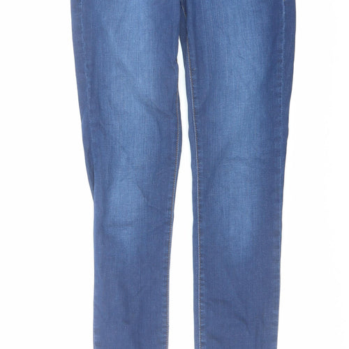 Topshop Womens Blue Cotton Skinny Jeans Size 26 in L32 in Regular Button