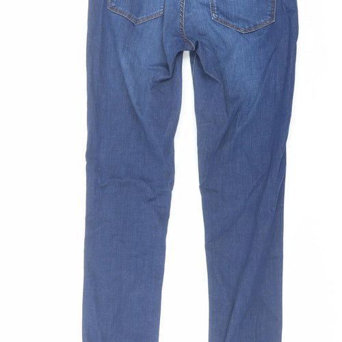 Topshop Womens Blue Cotton Skinny Jeans Size 26 in L32 in Regular Button