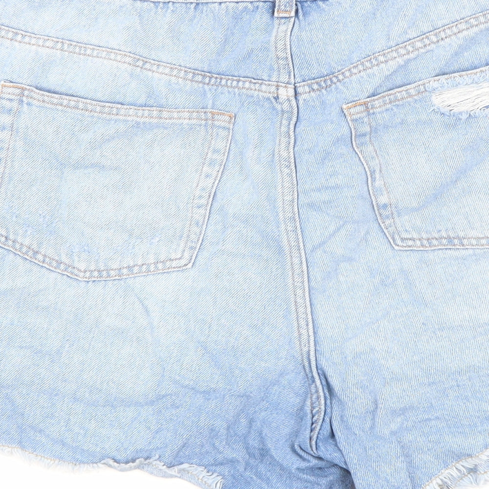 George Womens Blue Cotton Cut-Off Shorts Size 18 L4 in Regular Button