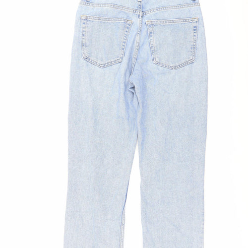 Topshop Womens Blue Cotton Tapered Jeans Size 26 in L24 in Regular Button