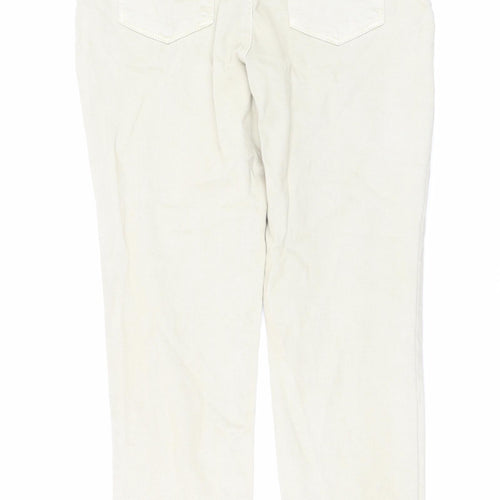 TU Womens Beige Cotton Straight Jeans Size 12 L28 in Regular Button